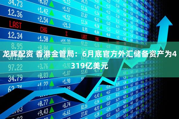 龙辉配资 香港金管局：6月底官方外汇储备资产为4319亿美元